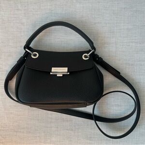 Armani Exchange Black Pebbled Leather Crossbody Bag NWOT